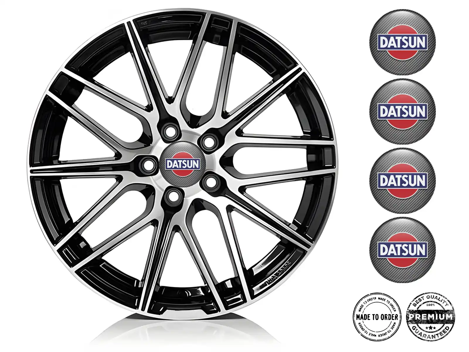 Datsun Radplaketten Stil Premium-Epoxy-Aufkleber